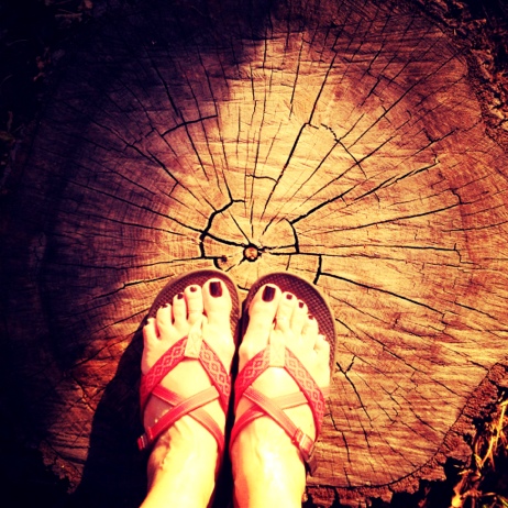 She tells me it's giving me rings — like a tree. That it is part of my story ... That I am strong like that.