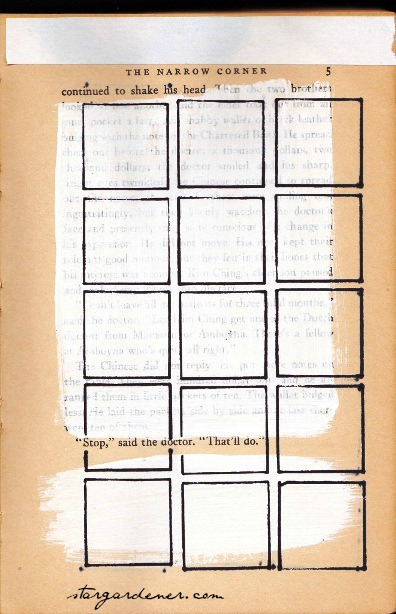 altered book prepped page