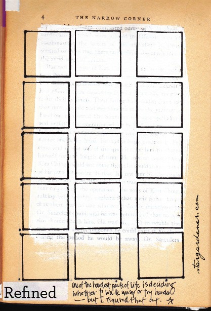 altered book prepped page